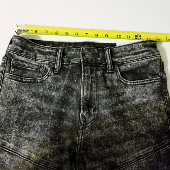 American Eagle Men's Black Acid Wash Next Level Flex Stacked Skinny Jeans 30x32 - Picture 6 of 12